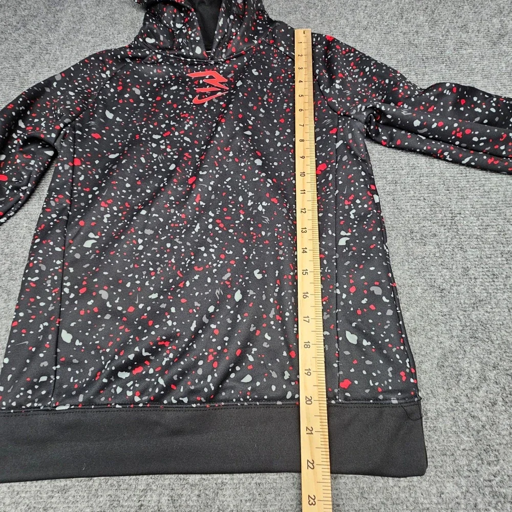 Nike Boys 3 Brand Russell Wilson‎ Hoodie Therma-FIT Paint Splatter Black M 10-12